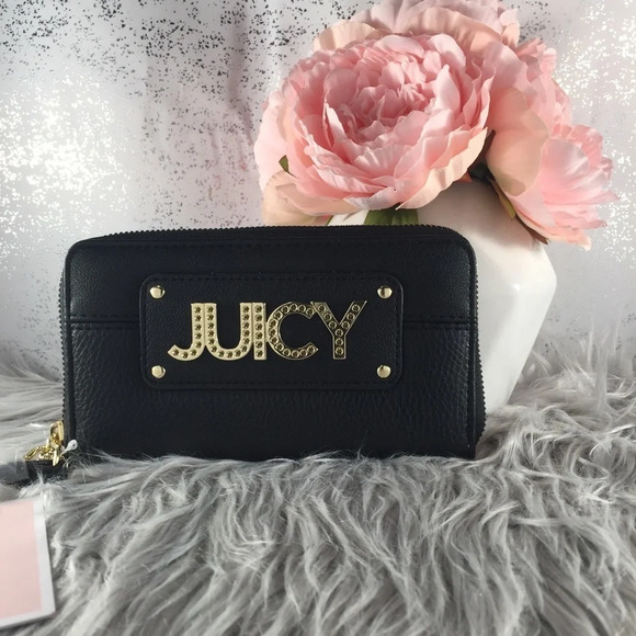 🆕 Juicy Couture Black Wild Card Large Wallet - Picture 2 of 5
